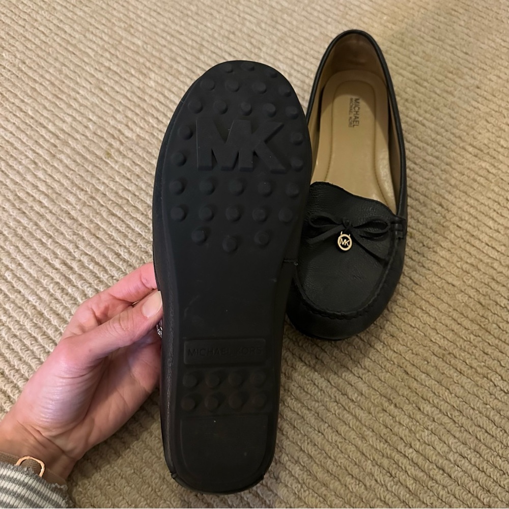 Michael Kors Black Leather Loafers